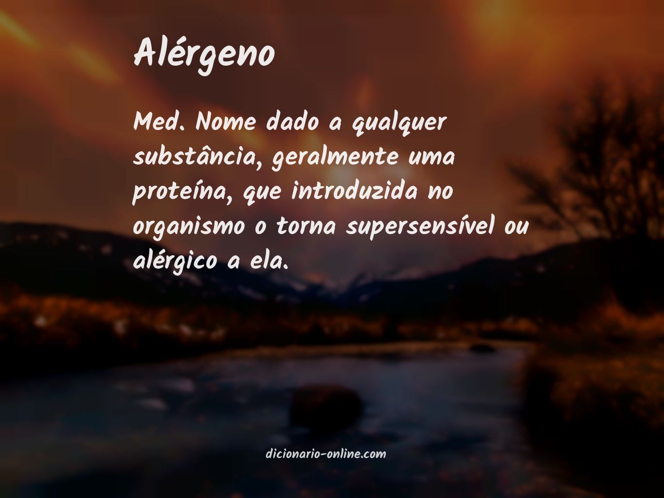 Significado de alérgeno