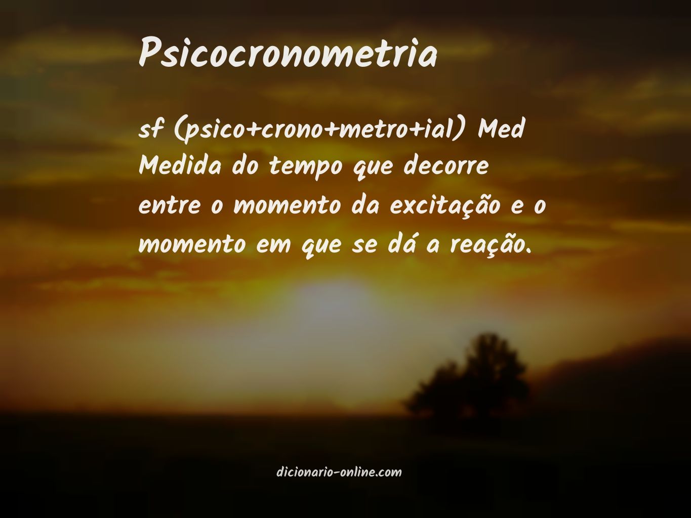 Significado de psicocronometria