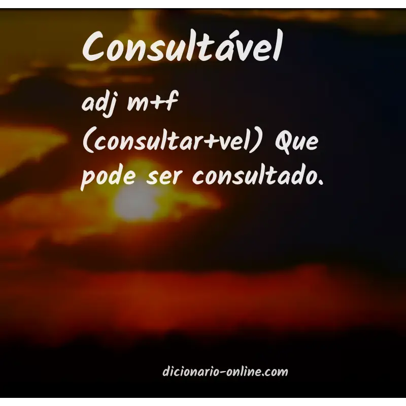 Significado de consultável