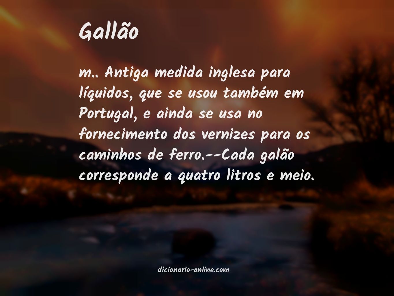 Significado de gallão