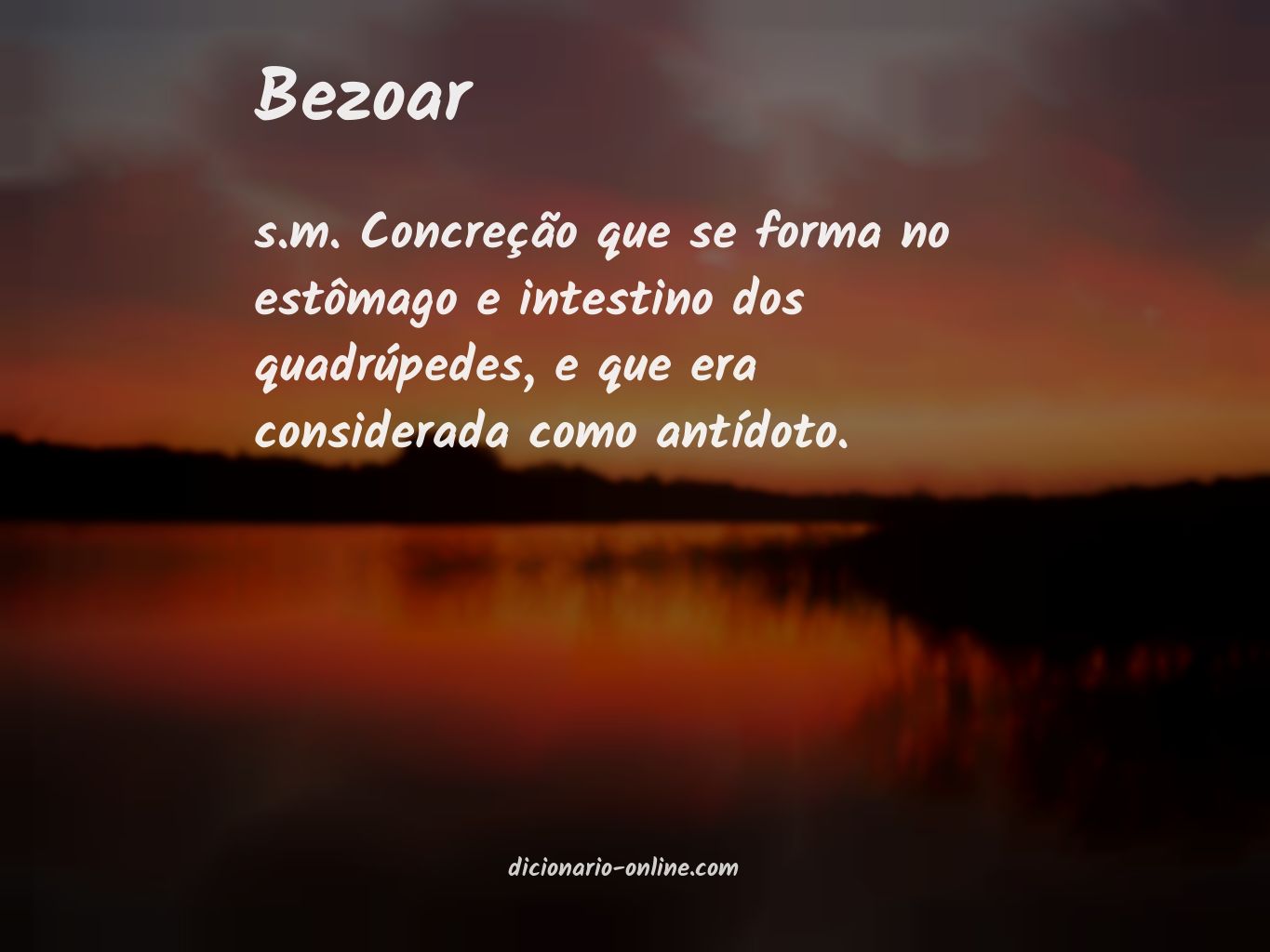 Significado de bezoar