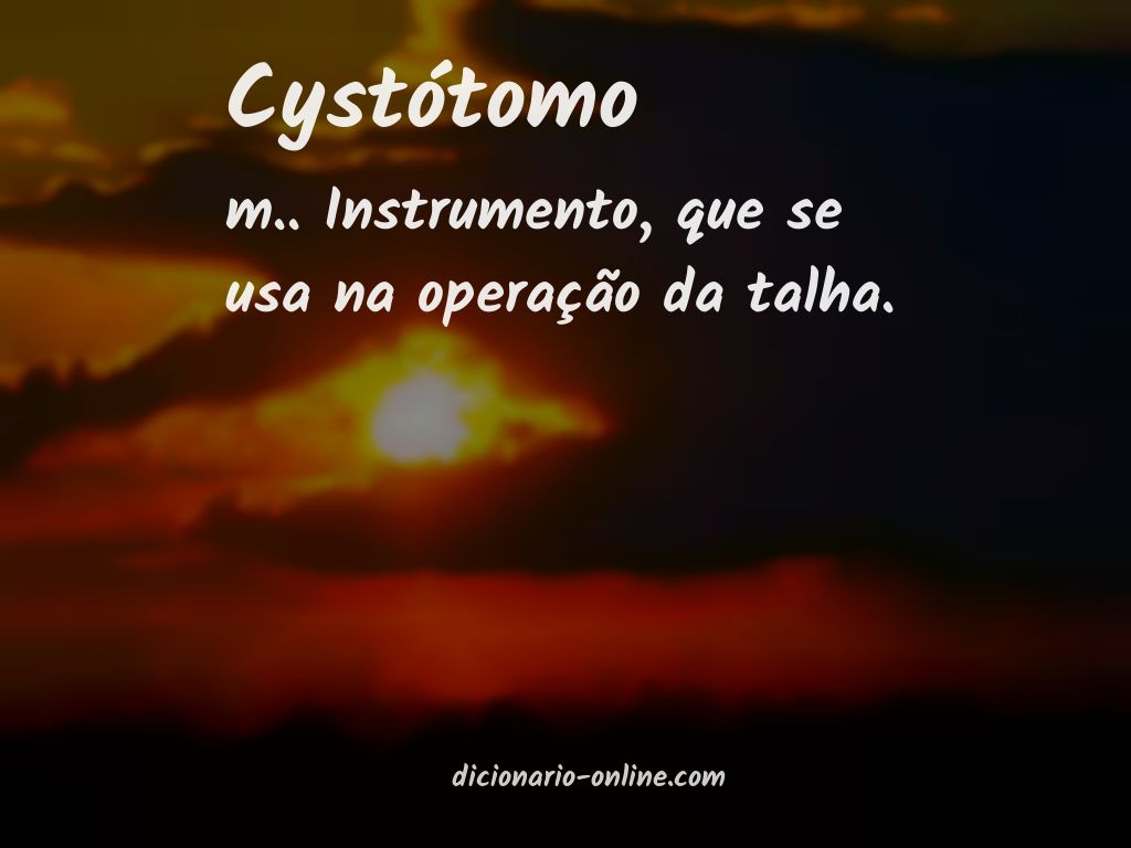 Significado de cystótomo