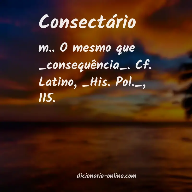 Significado de consectário