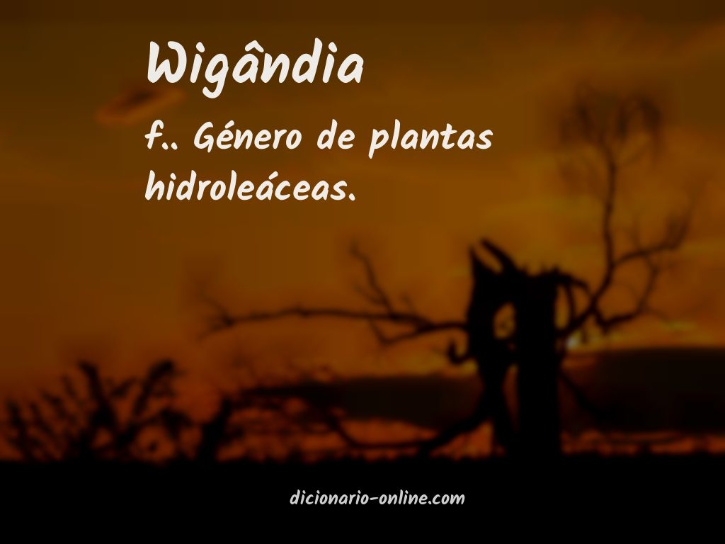 Significado de wigândia