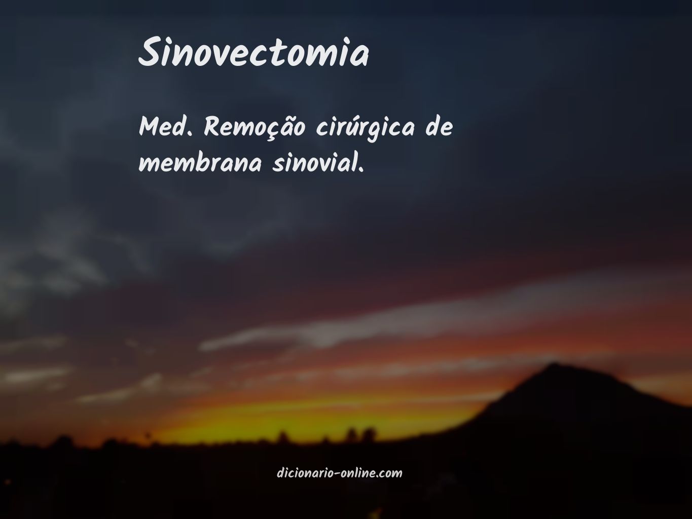 Significado de sinovectomia