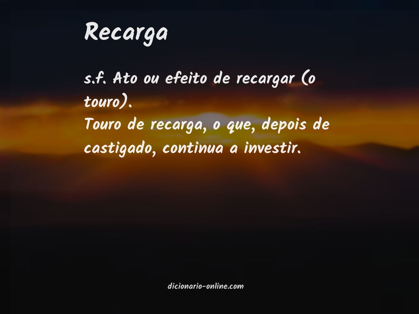 Significado de recarga