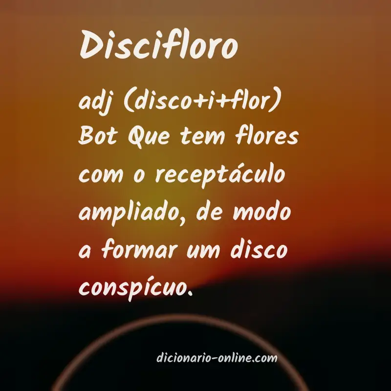 Significado de discifloro