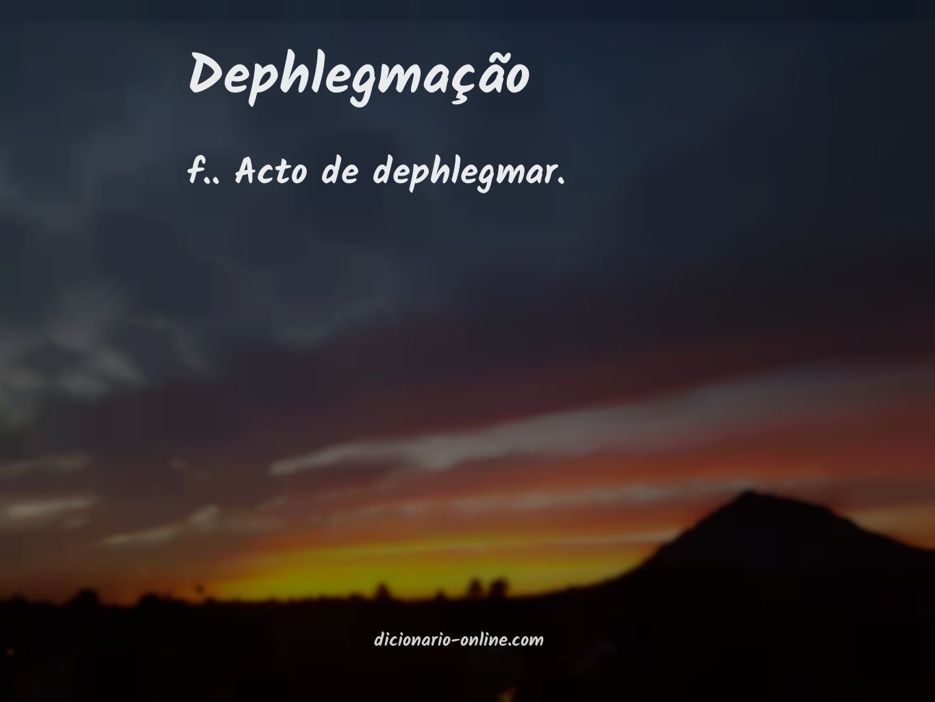 Significado de dephlegmação