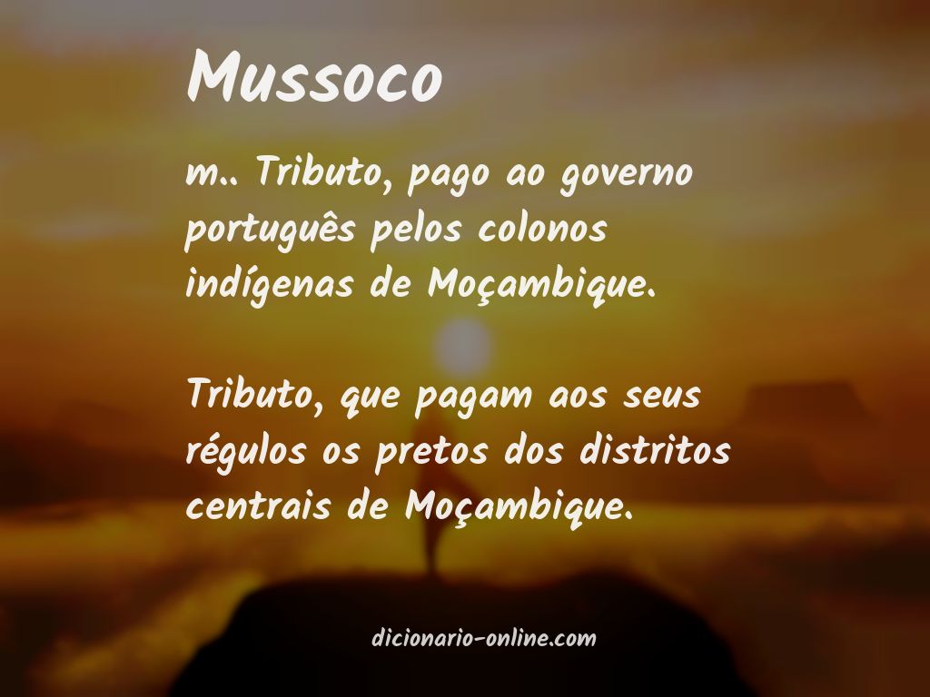 Significado de mussoco