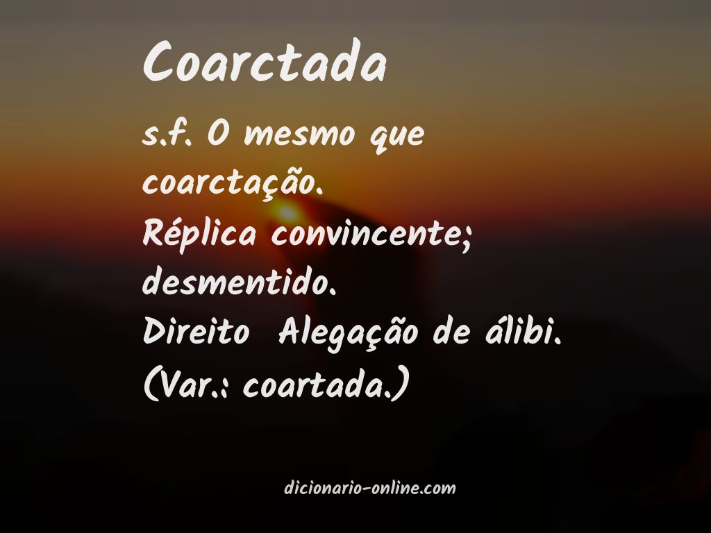 Significado de coarctada