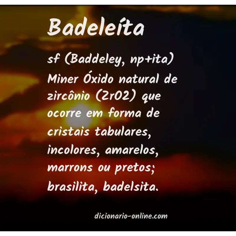 Significado de badeleíta