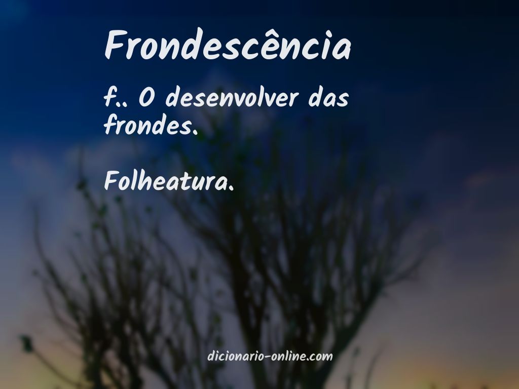 Significado de frondescência