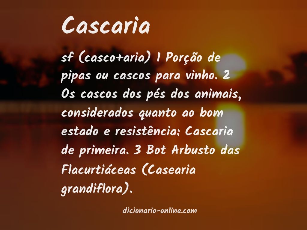 Significado de cascaria