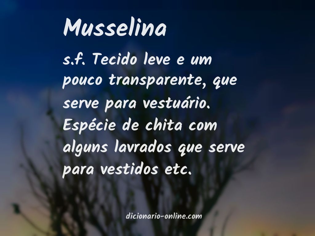 Significado de musselina