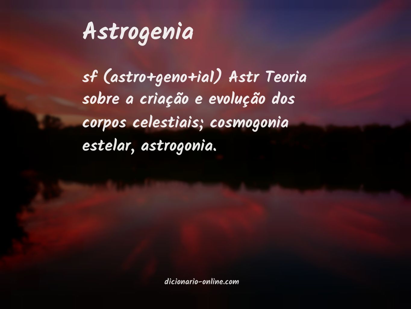 Significado de astrogenia