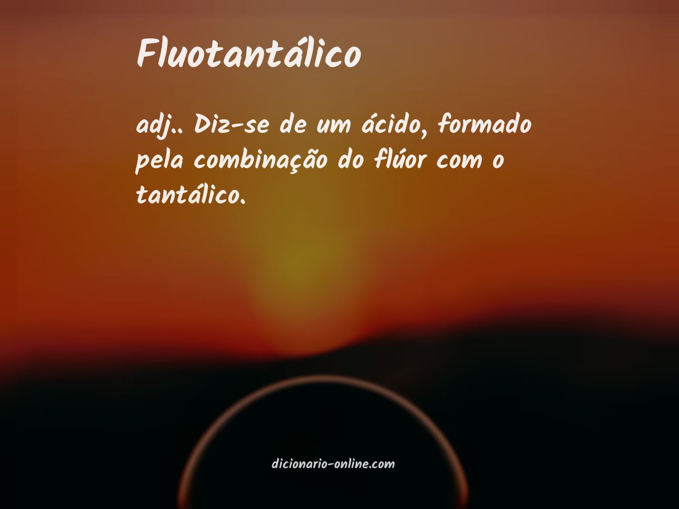 Significado de fluotantálico