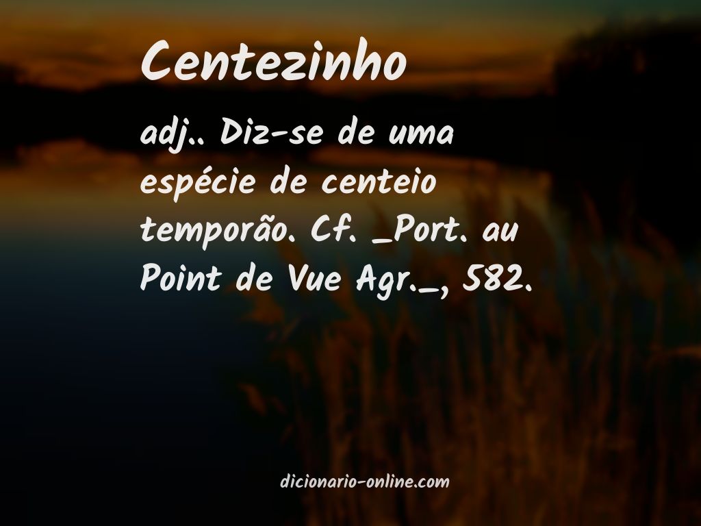 Significado de centezinho