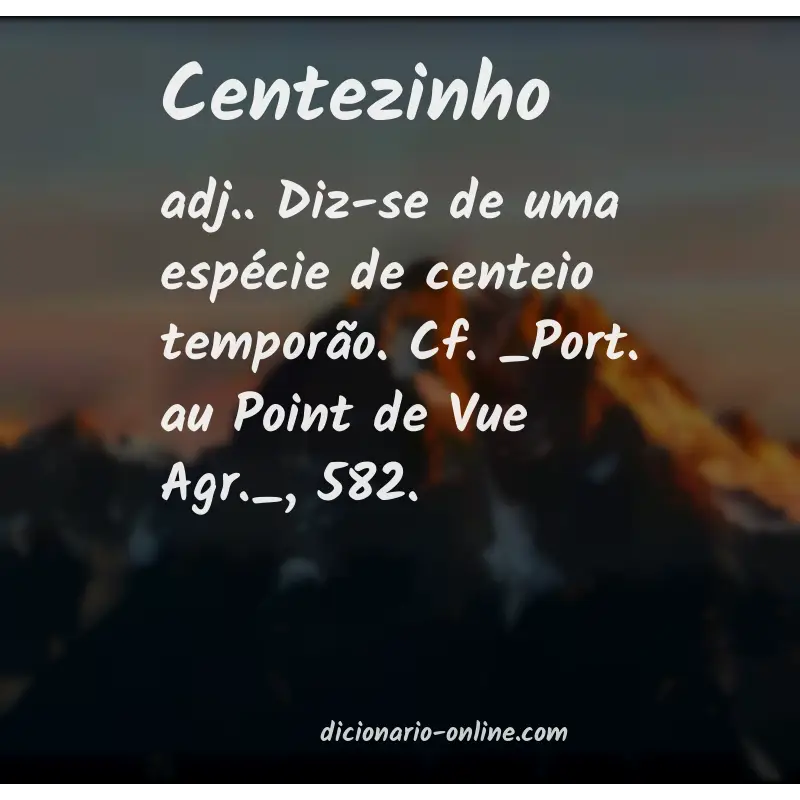 Significado de centezinho