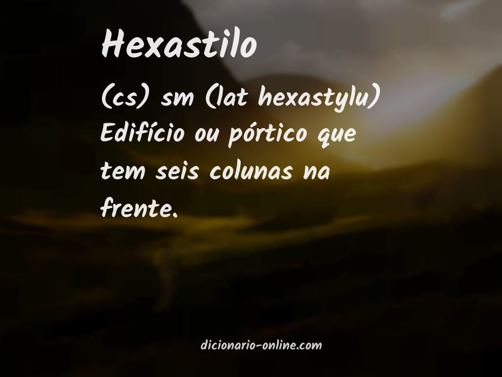 Significado de hexastilo