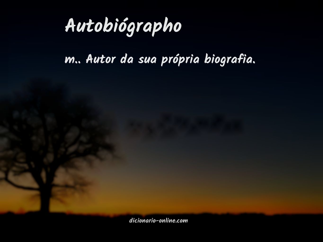 Significado de autobiógrapho