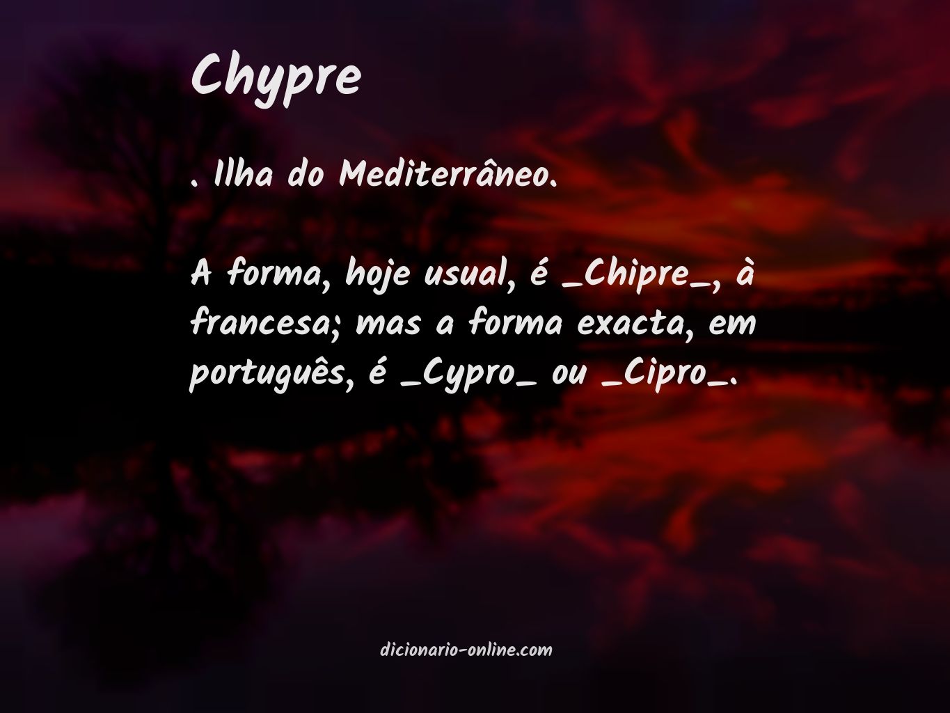 Significado de chypre