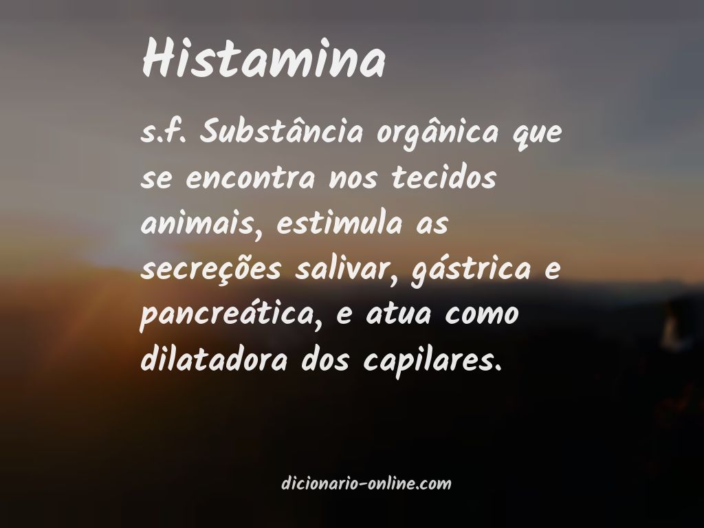 Significado de histamina