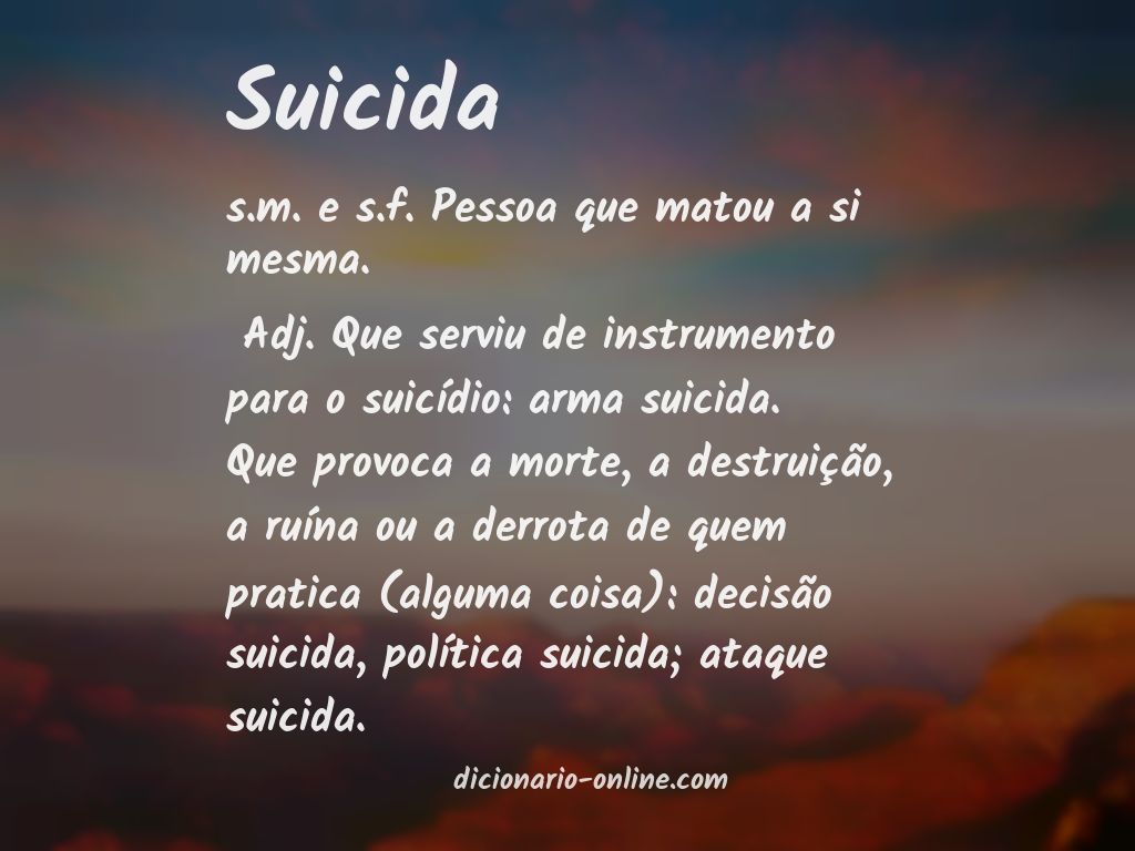 Significado de suicida