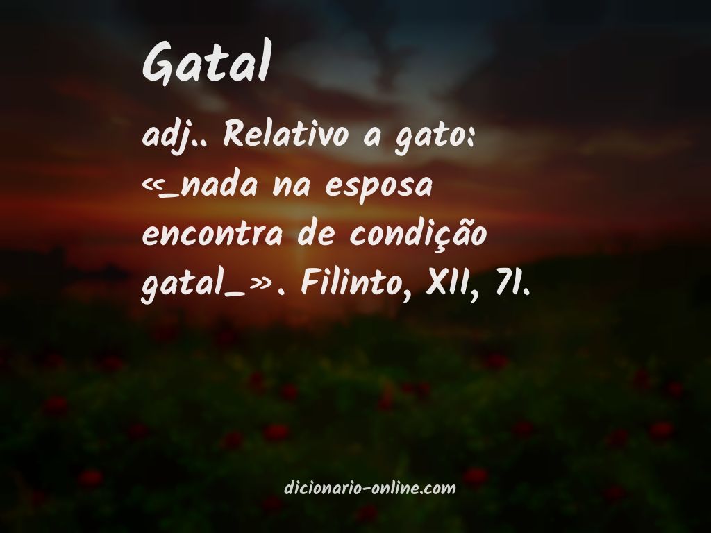 Significado de gatal