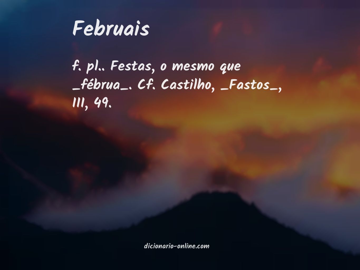 Significado de februais