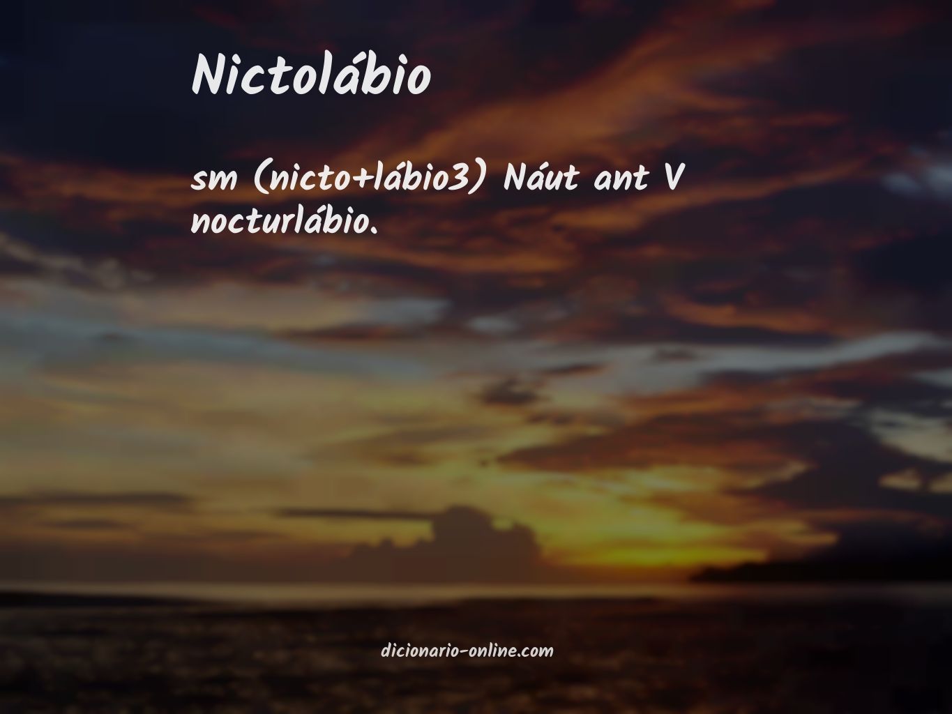 Significado de nictolábio