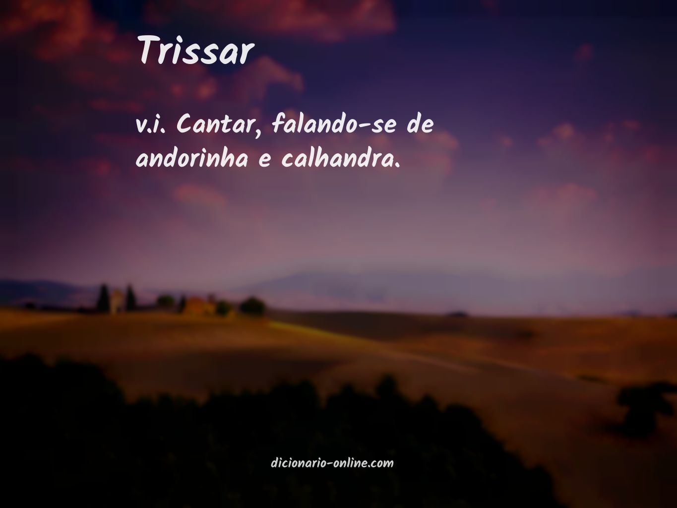 Significado de trissar