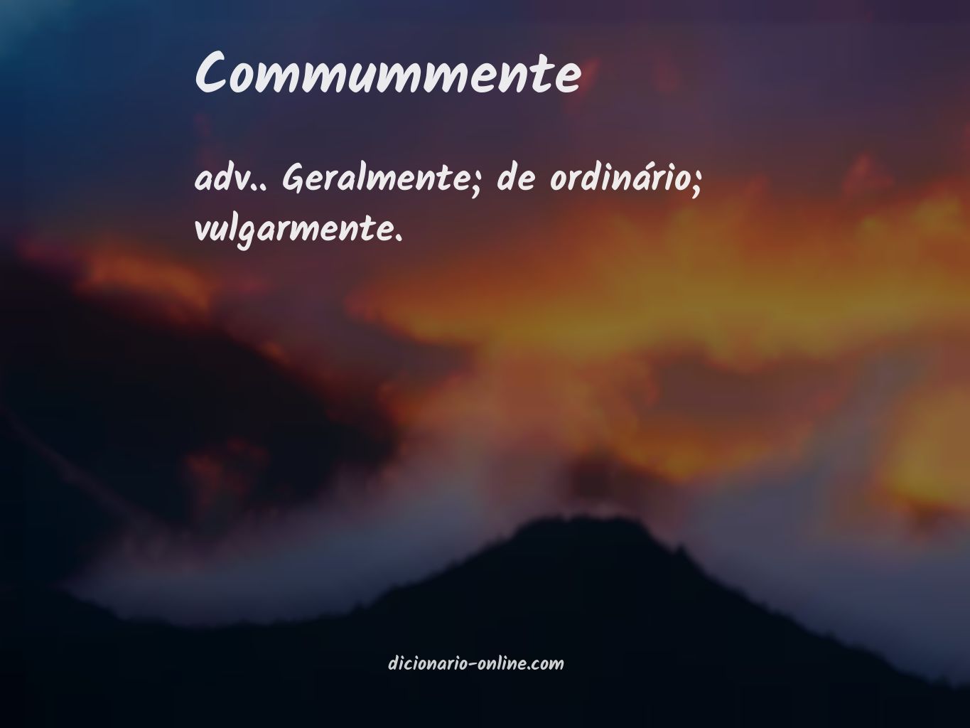 Significado de commummente