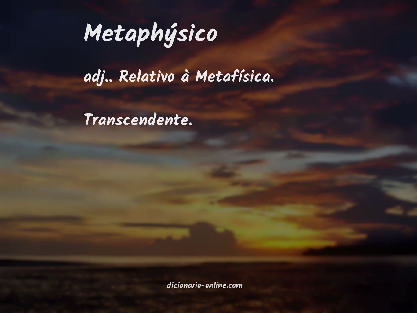 Significado de metaphýsico