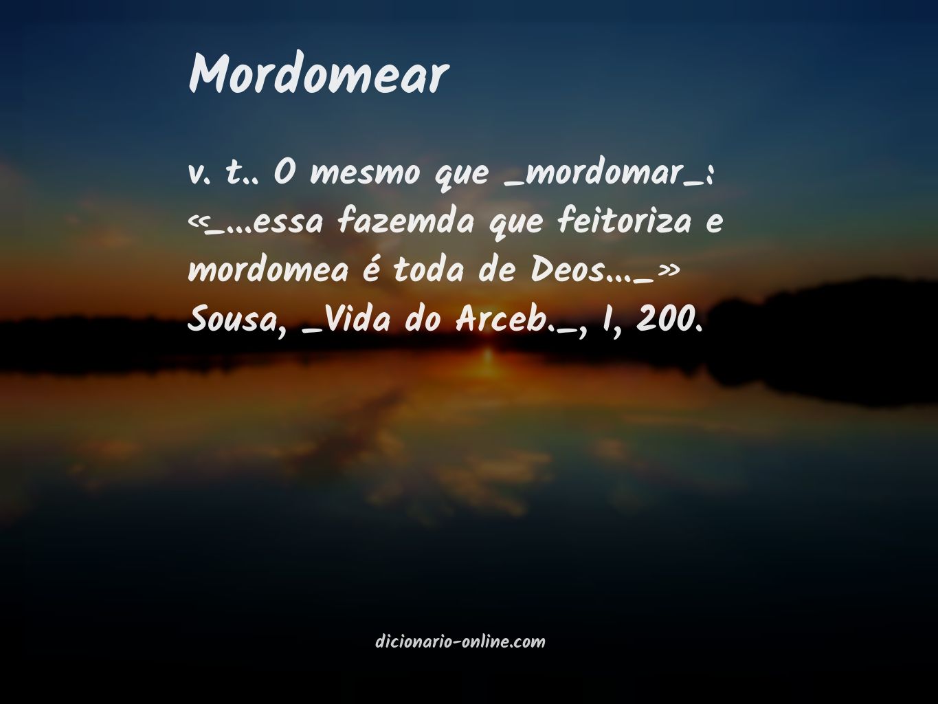 Significado de mordomear