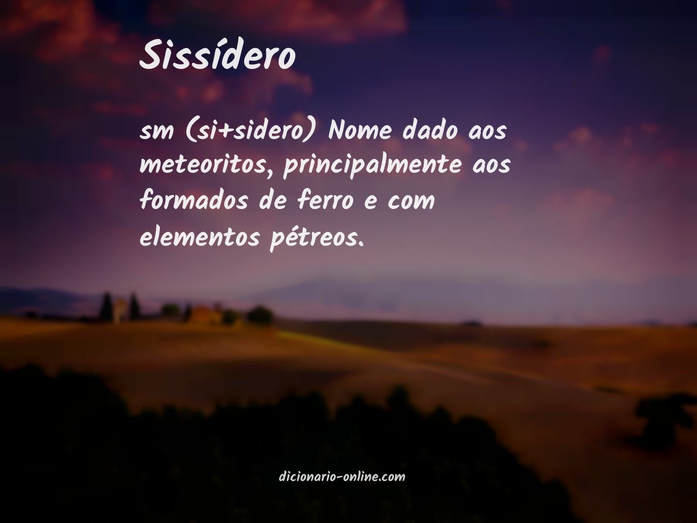 Significado de sissídero