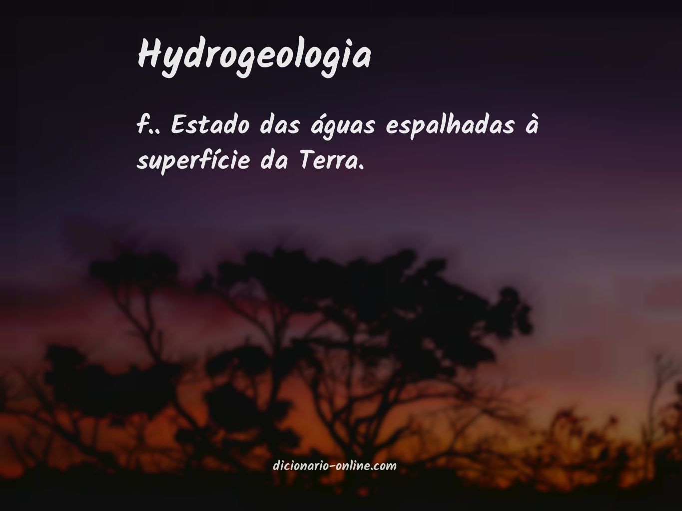 Significado de hydrogeologia