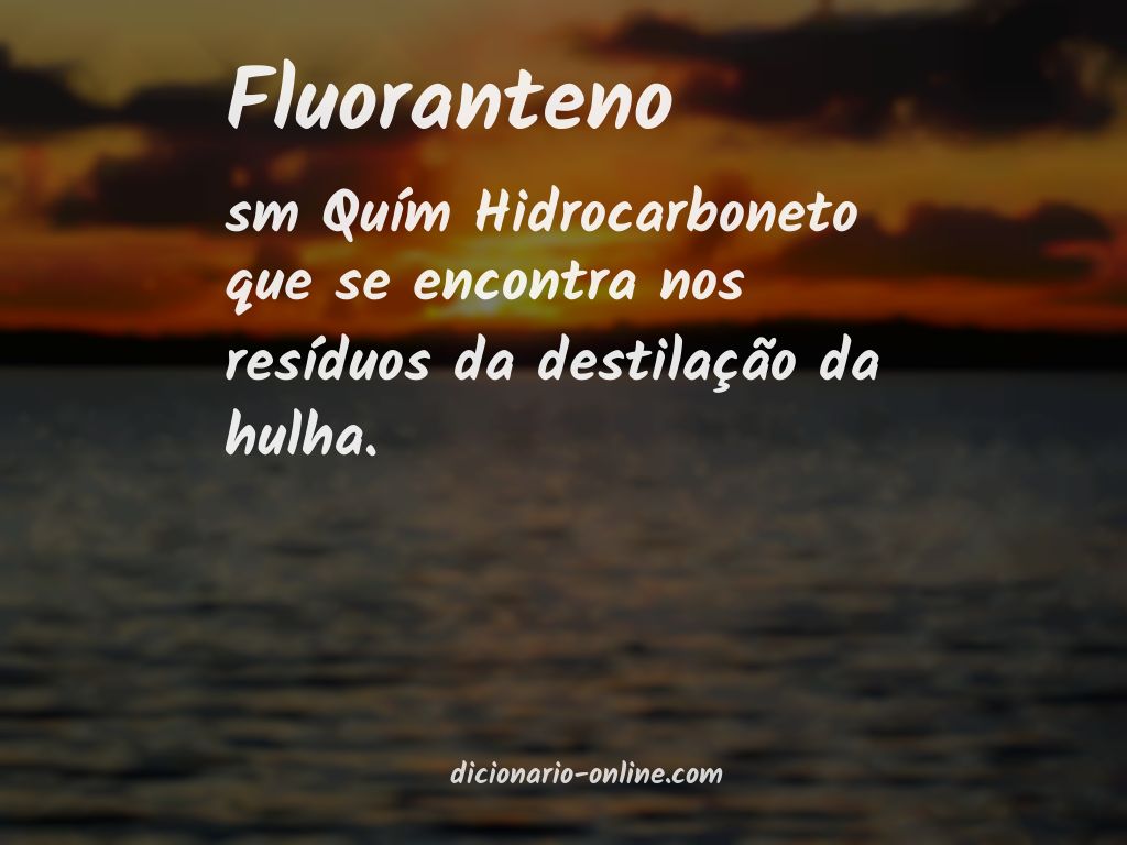 Significado de fluoranteno