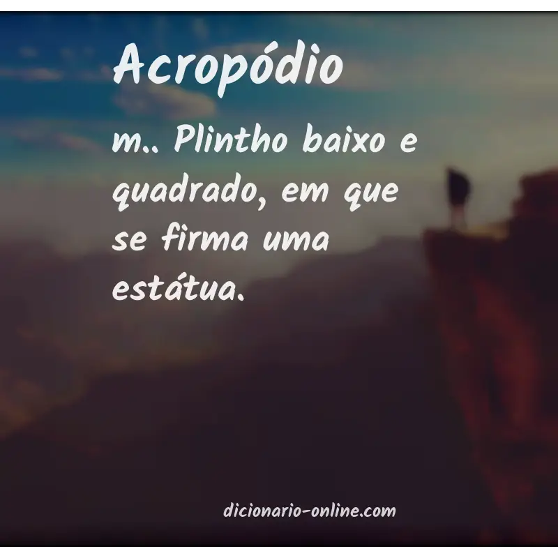 Significado de acropódio