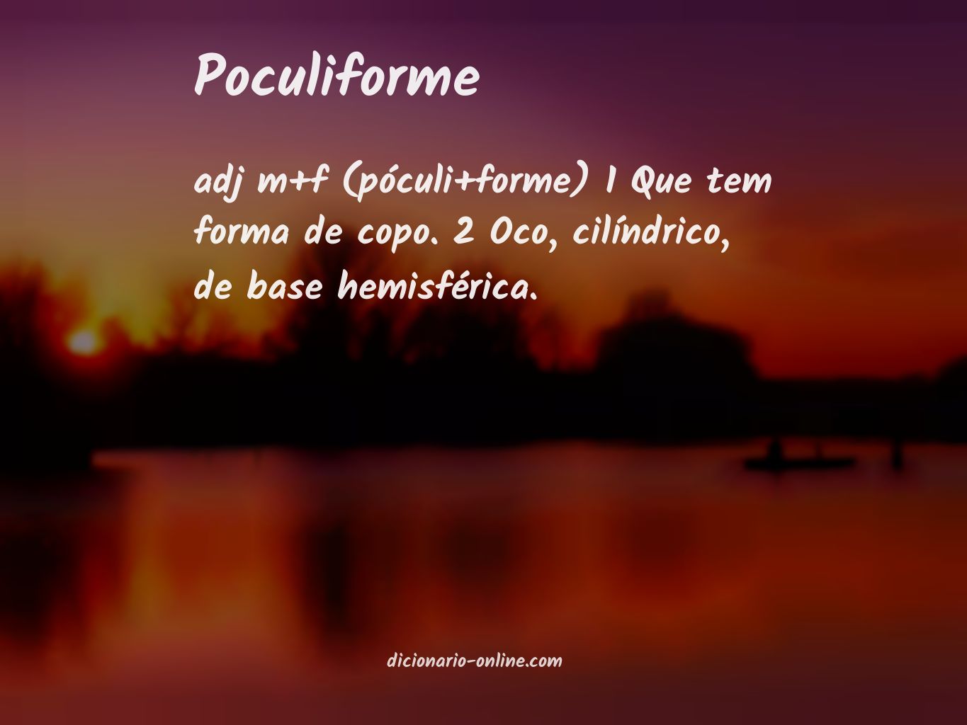 Significado de poculiforme