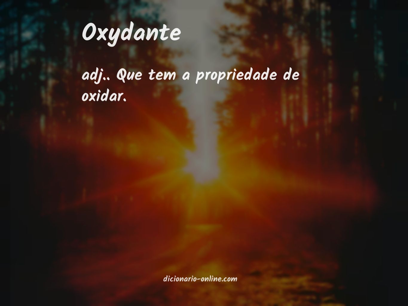 Significado de oxydante