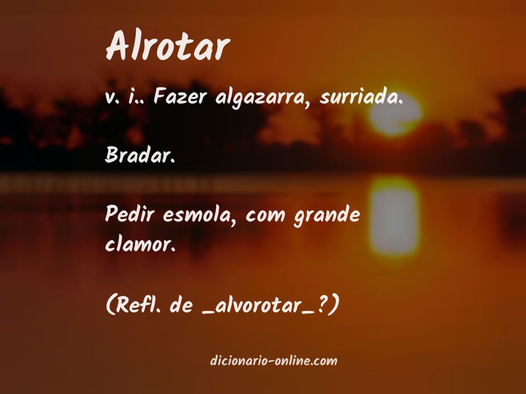 Significado de alrotar