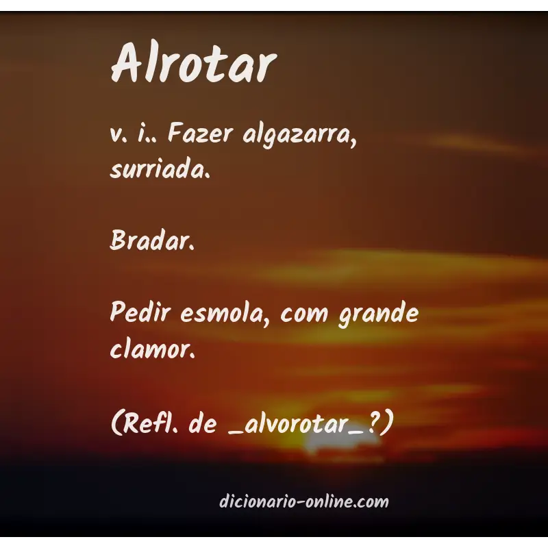 Significado de alrotar