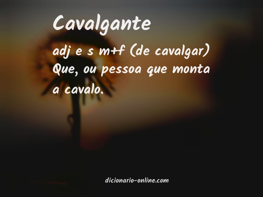 Significado de cavalgante