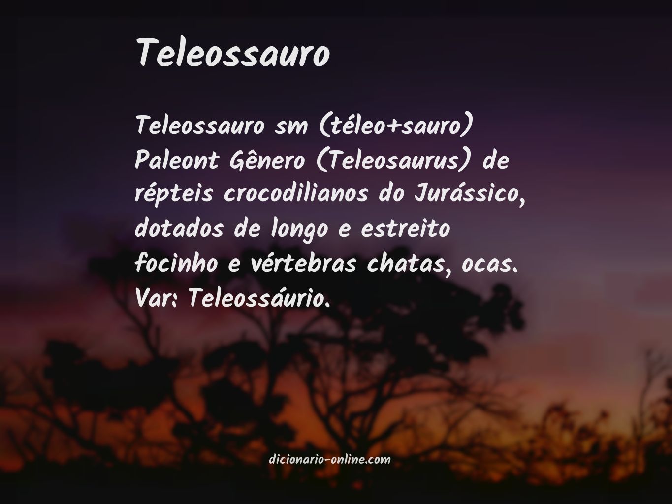 Significado de teleossauro