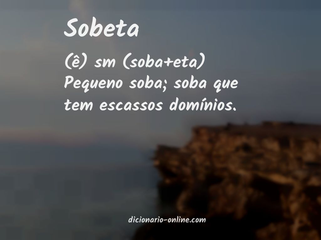 Significado de sobeta