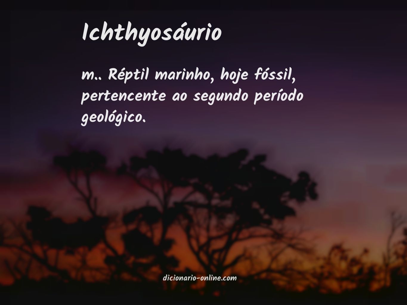 Significado de ichthyosáurio