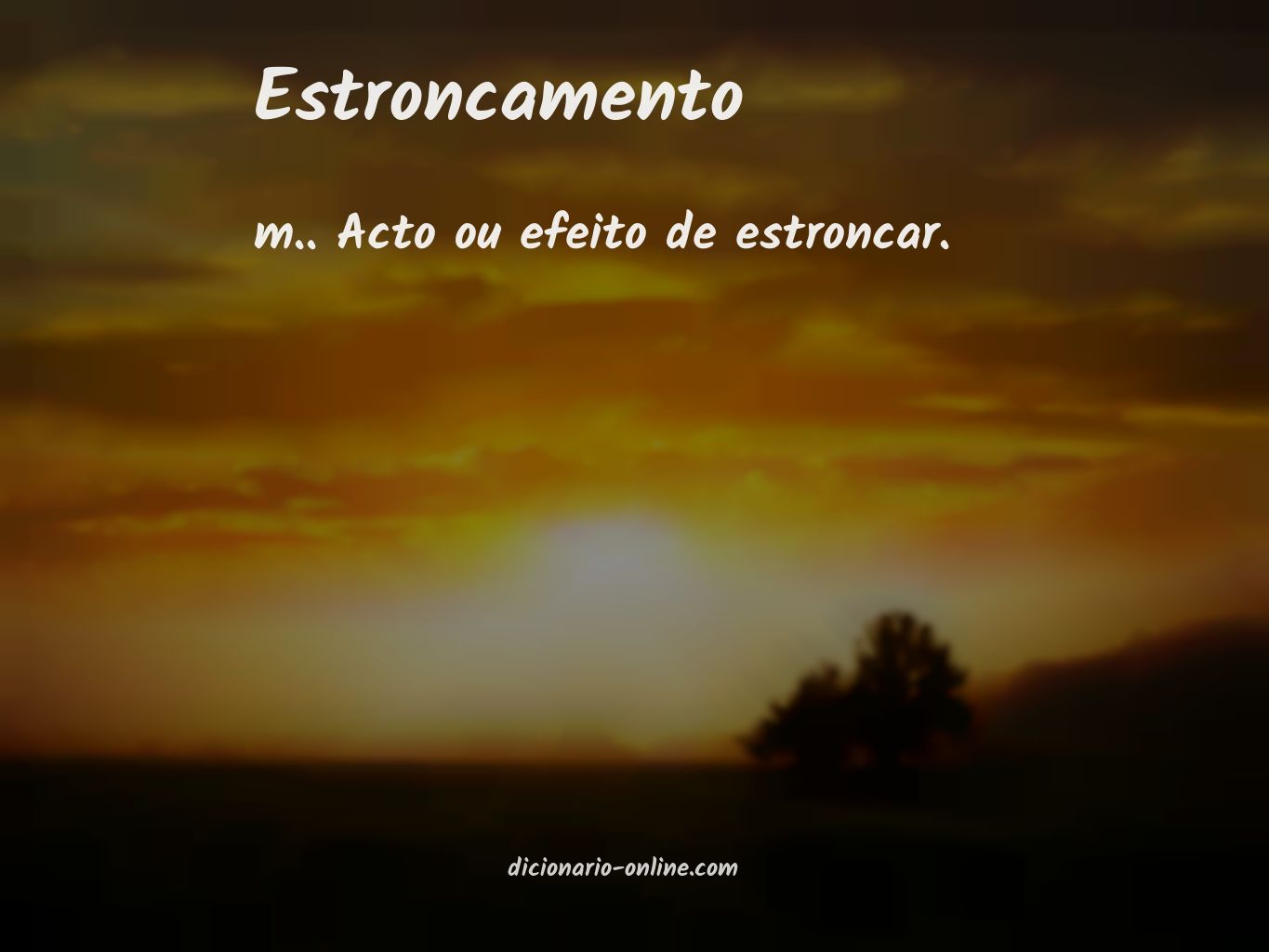 Significado de estroncamento