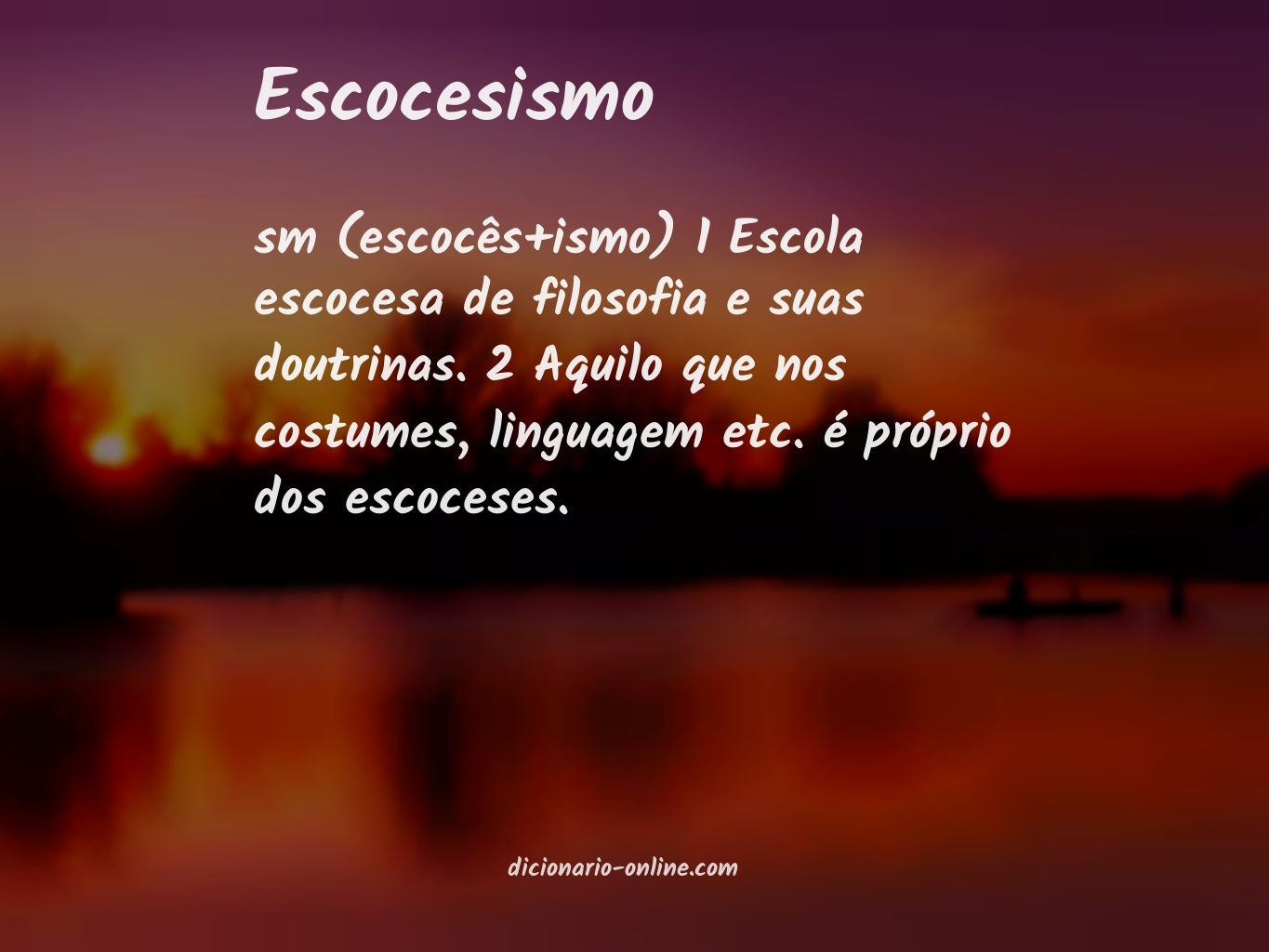 Significado de escocesismo