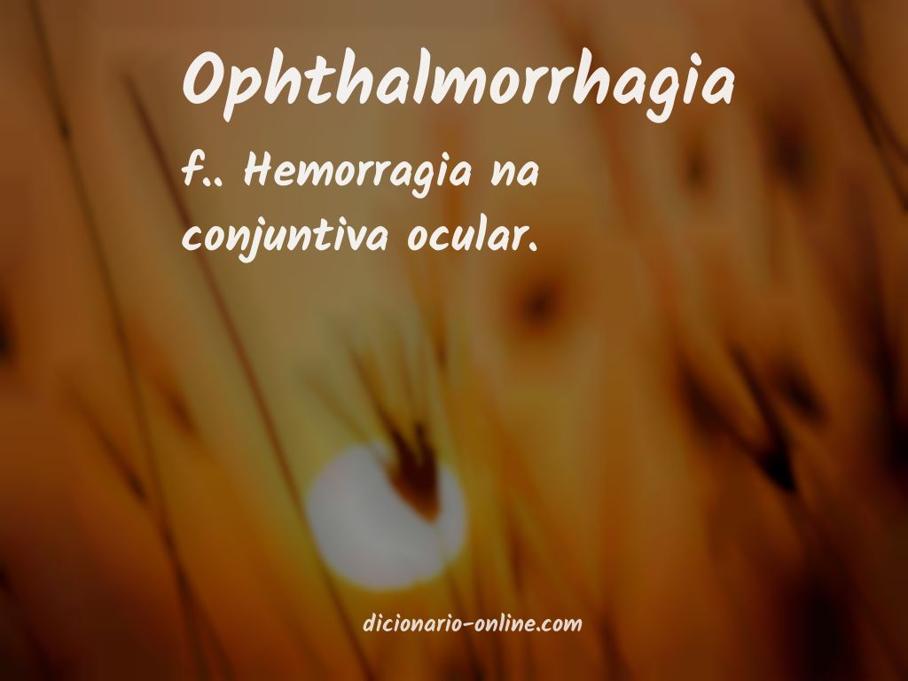 Significado de ophthalmorrhagia