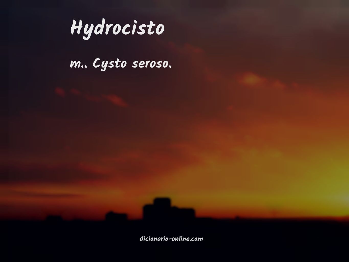 Significado de hydrocisto